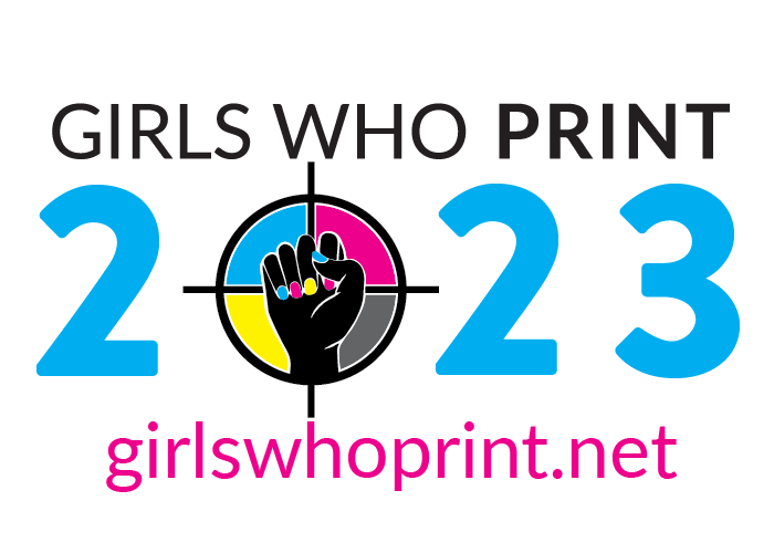 Girls Who Print logo for 2023