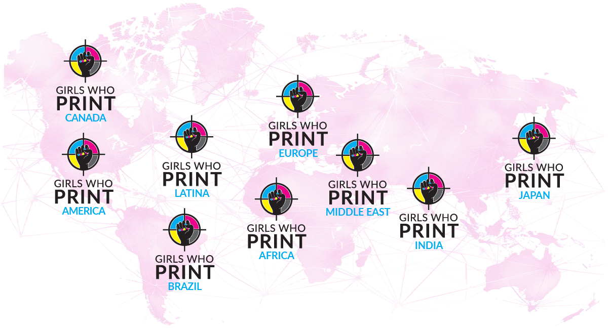 a pink map of the world womens empowerment female empowerment girls who print